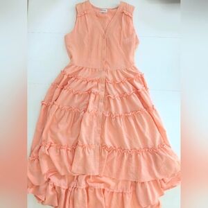 CALVIN KLEIN Ruffled Tiered Maxi Dress